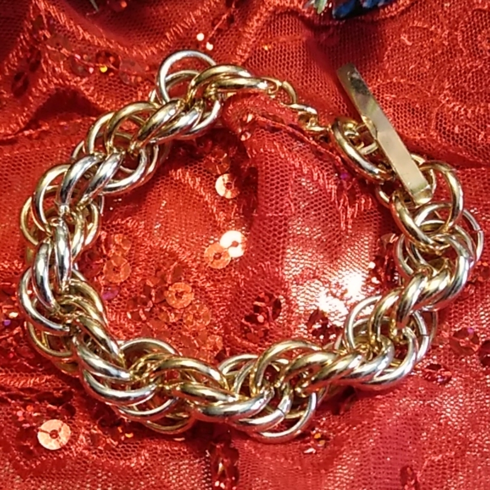 1950's silver and gold bracelet.
